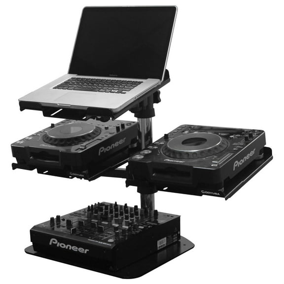 Odyssey Cases L3UNI New Laptop / Turntable & Mixer Gear Stand Pack Triple Plate