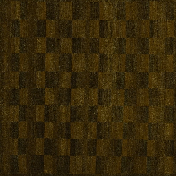 Ahgly Company Indoor Square Abstract Green Modern Area Rugs, 7' Square