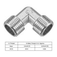 thumbnail image 3 of Unique Bargains Pipe Fitting Elbow G1/2 Male Thread 2 Way L Shape Hose Connector Adapter Nickel-Plated Copper, 3 of 5