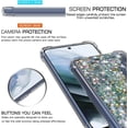 thumbnail image 4 of for Galaxy S21 FE Case,Samsung S21 FE Case,with HD Screen Protector, Shockproof Protective Clear Case for Girls Women,Bling Sparkle Quicksand Hard Shell TPU Case for Samsung Galaxy S21 FE, Silver, 4 of 7