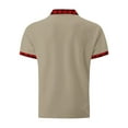 thumbnail image 2 of Felirenzacia Men’s Performance Golf Polo Shirt, Short Sleeve Stretch Fit Moisture Control Top, Khaki,L, 2 of 5