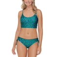 thumbnail image 3 of Raisins Juniors Green Aruba Cropped Tankini Top, 3 of 4