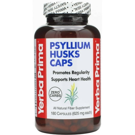 Yerba Prima Psyllium Husks Capsules, 180 CT