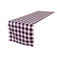 LA Linen Polyester Gingham Checkered 14 by 108-Inch Table Runner, Royal ...