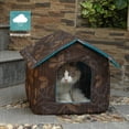 thumbnail image 3 of Maison de Chat Extérieure pour Chats d'Hiver Isolée Imperméable Chaude Résistante aux Intempéries Lit pour Petit Chien Marron Carré, 3 of 5