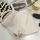 thumbnail image 3 of MEXZT Pantalones cortos elegantes de traje para mujer, moda coreana, pantalones cortos negros de pierna ancha, pantalones cortos blancos de cintura alta que combinan con todo para oficina de verano pa, 3 of 5