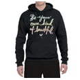 thumbnail image 2 of Positivity saying Pop Culture Unisex Graphic Hoodie Sweatshirt, Black, Small, 2 of 3