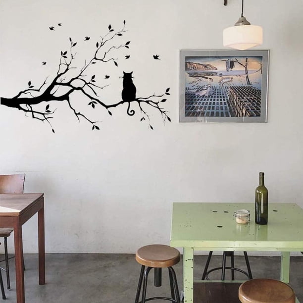 Vinilo Decorativo árbol Negro Con Corazones Para Fotos | Adhesivo Familiar Para Pared 120x45 Cm