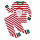 thumbnail image 1 of SAILEROAD-Conjunto de Pijama de Navidad para niños, ropa de dormir de algodón de manga larga, a rayas, 1 of 4