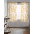 thumbnail image 3 of Yellow Flowers Curtains 72 Inch Length, Sheer Curtains for Bedroom Living Room Window Watercolor Summer Botanical Floral Rod Pocket Voile Drapes Kitchen Curtains Small Half Window 52"x72" 2 Panels, 3 of 6
