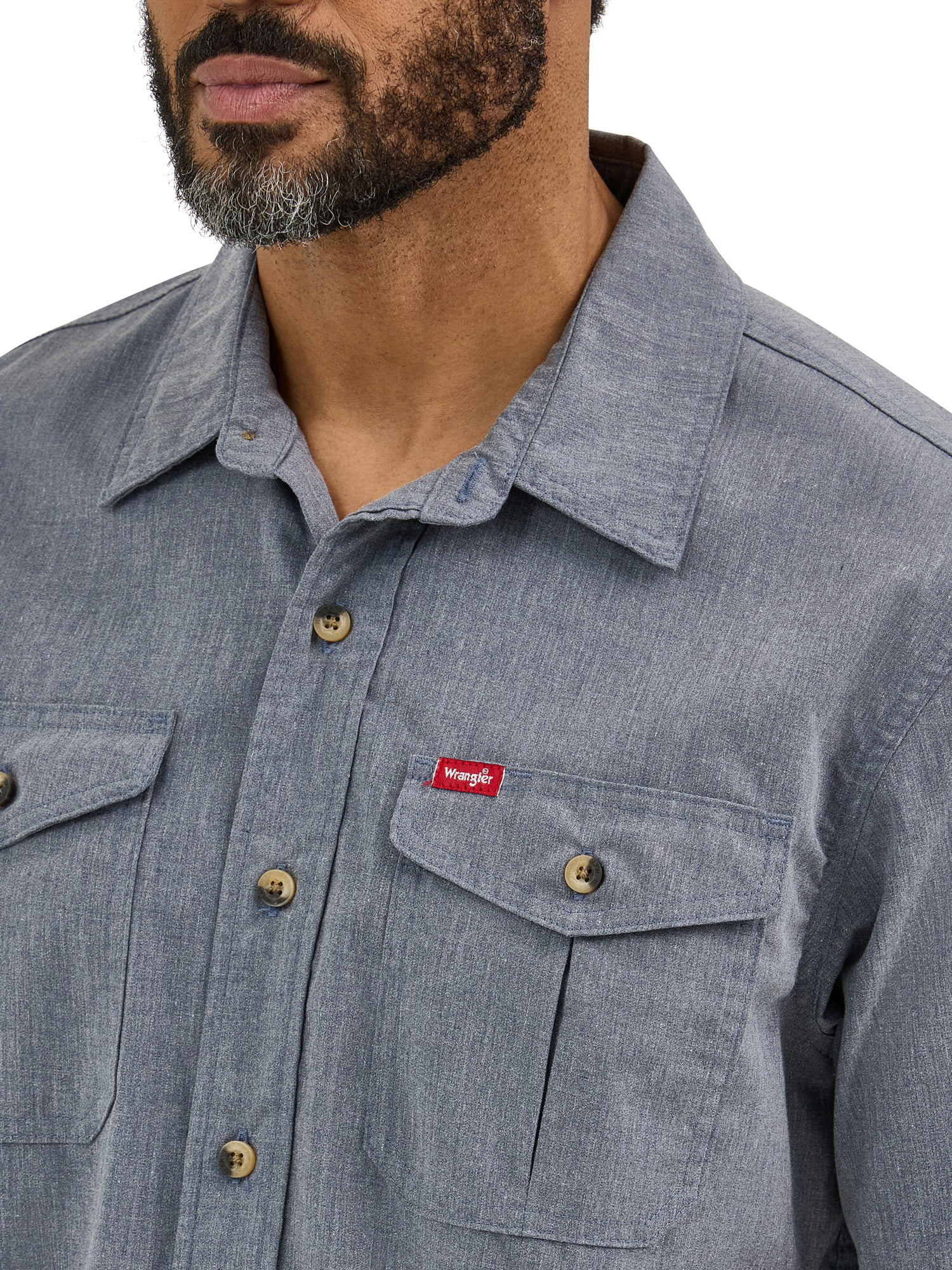 Wrangler® Men's Relaxed Stretch Short Sleeve Shirt, Sizes S-5XL