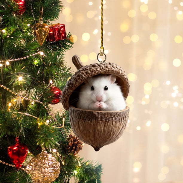 Adornos navideños, adornos navideños, regalos navideños Animales del bosque Decoración navideña Acrílico Plano un acrílico