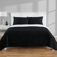 thumbnail image 2 of Mainstays Solid Black Zig Zag Stripe Reversible Crystal Mink Pillow Shams, King (2 Count), 2 of 6