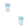 thumbnail image 1 of Inteprter Taza de ensalada Taza para beber Botella de yogur Mano de obra fina Desayuno Regalo dulce Conveniencia Mantener frío Caliente Scoop Azul 2piezas, 1 of 6