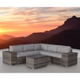 thumbnail image 2 of Living Source International 8-Piece Wicker / Rattan Sectional Set in Gray, 2 of 5