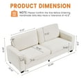 thumbnail image 2 of COZONY 87" Corduroy 3-Seater Sofa, Deep Seat Cloud Couch w/ Wide Armrests, Sturdy Wood Frame, Easy Assembly, 2 of 7