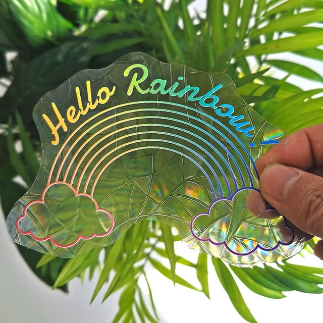 Pegatizas de prisma Rainbow Cattador de luz PVC Decoración del hogar de la ventana PVC (RPS093)