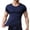 Blue, variant on Men's Exotic Apparel Ultrathin Ice Silk Tee for Summer Shaping Wear Top Lightweight Breathable Casual Orthopedic-Grade Underlayer Black M