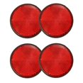 thumbnail image 1 of 4pcs Round Red Reflector Universal For Motorcycle ATV 5.6 x 0.8cm,4x 2 inch Reflectors,Red, 1 of 4
