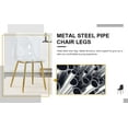 thumbnail image 4 of Clear Dining Chairs Set of 6, Modern Kitchen Chairs with Transparent Seat, Acrylic Accent Side Chairs with Golden Legs for Dining Room, Kitchen, Living Room, Transparent, 4 of 6
