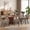 Brown, variant on AFO Upholstered Dining Chairs Set of 2, Mid-Century Modern Kitchen Desk Side Chairs with Ergonomic Curved Back & Solid Wood Legs, For Dining Room Living Room Cafe, Beige