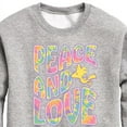 thumbnail image 3 of Peanuts - Peace & Love - Woodstock - Toddler & Youth Crewneck Fleece Sweatshirt, 3 of 6