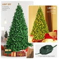 thumbnail image 4 of Patiojoy Pre-Lit Hinged Lifelike Xmas Tree, 9FT Lush Artificial Christmas Tree W/2264 PVC Tips 850 LED Lights 8 Flash Modes, 4 of 10