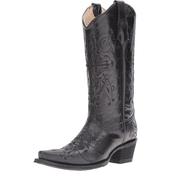 Corral Circle G Bottes Western pour Femmes L5039 Broderie Croisée Marron Bout Pointu 10.5 m