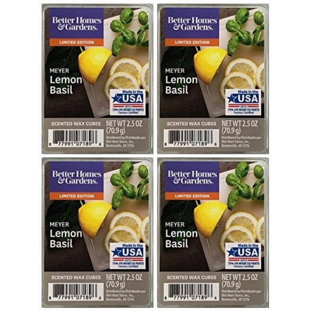 Cubos de cera aromática NITRO Meyer Lemon Basil, paquete de 4