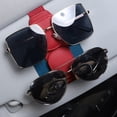 thumbnail image 2 of Car Visor Sunglasses Holder Magnetic Leather Glasses Hanging Clip for Car, 2 of 6