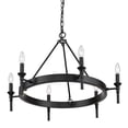thumbnail image 3 of Windsor Transitional Black 6 Light Chandelier, 3 of 5
