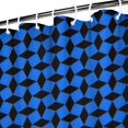 thumbnail image 3 of Blue Black Geometric Pattern Shower Curtain 84"x72" ,Bathroom Decorative Shower Curtains Set with 12 Hooks,Modern Waterproof Washable Shower Curtain, 3 of 6