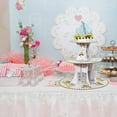 thumbnail image 3 of 1 Set Cupcake Stand Stable Base DIY Installation Thicken Paper Architectural/Animal Tower Stand Display Food Grade 3-Tier Disposable Birthday Cake Stand Party Supplies, 3 of 10