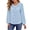 Z E Light Blue, variant on UVN Blouses for Women V Neck Long Sleeve Shirts Dressy Casual Ruffle Chiffon Tops