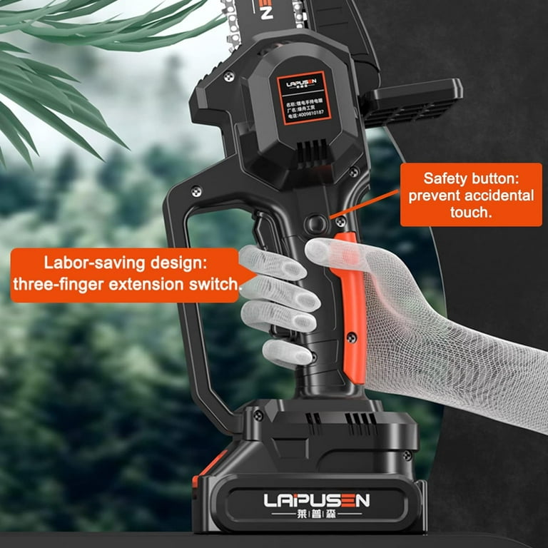 Mini Chainsaw, Handheld Cordless Chainsaw, 4-Inch Portable Household Small  Rechargeable Battery Powered Saw For Wood Cutting Fruit Tree Pruning And