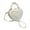 White, variant on Heart Shape Shoulder Bag Casual PU Trendy Crossbody Purse for Girls Ladies Women Silver
