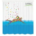 thumbnail image 3 of Ambesonne Colorful Shower Curtain, Swimming Pool, 69"Wx75"L, Red Green Blue, 3 of 5