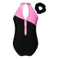 thumbnail image 3 of Haitryli Kids Girls Sleeveless Gymnastic Leotard with Shorts Ballet Dance Outfits Set Hair Scrunchie Black&Pink 16, 3 of 7