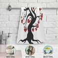 thumbnail image 5 of Dreamtimes Abstract Heart Tree Bath Hand Towels 2 PCS, Ultra Soft and Highly Absorbent, Decorative Fingertip Face Towel for Home, Bathroom, Kitchen, 28.3"x14.4", 5 of 5