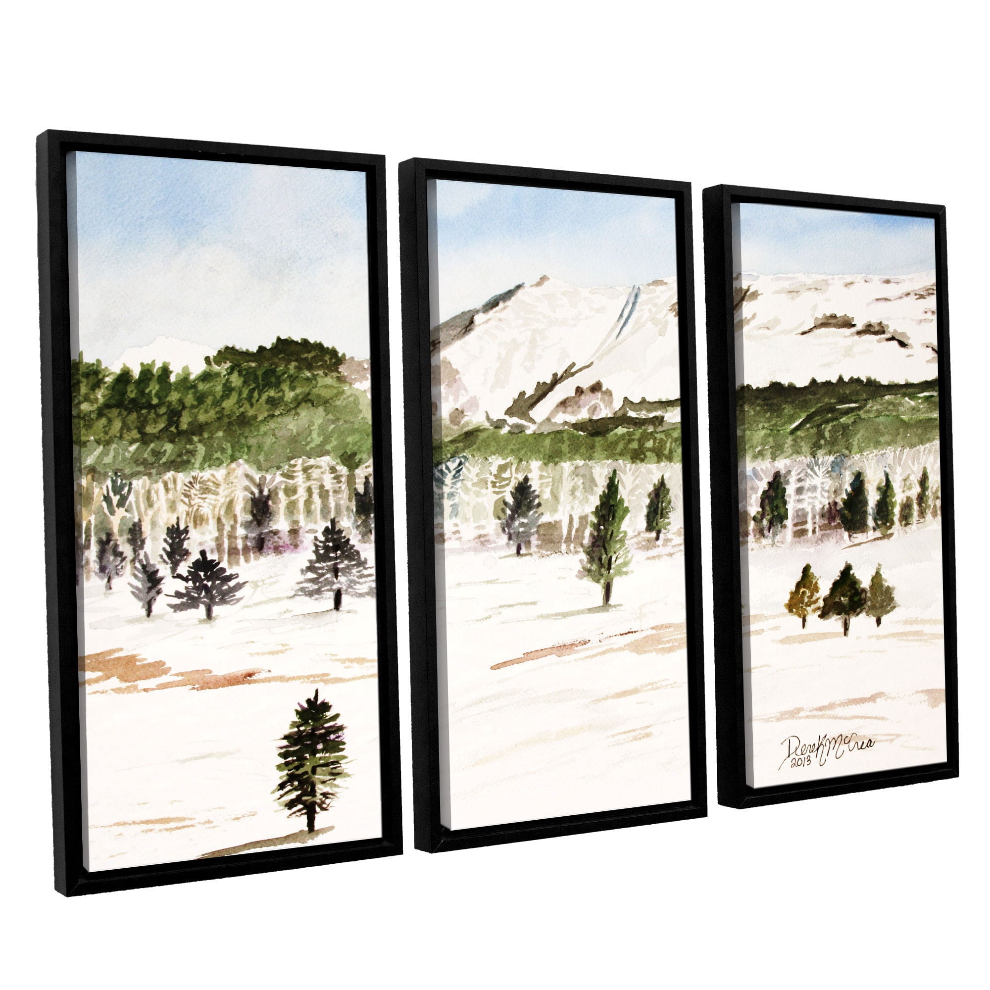 ArtWall Derek Mccrea "Pikes Peak" 3-Piece Floater-framed Canvas Set