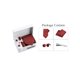thumbnail image 5 of INSPIRE CHIC Corbata de lunares para hombres, juego de clip de corbata, gemelos, pañuelo de bolsillo para negocios y bodas en rojo y azul marino, 5 of 6