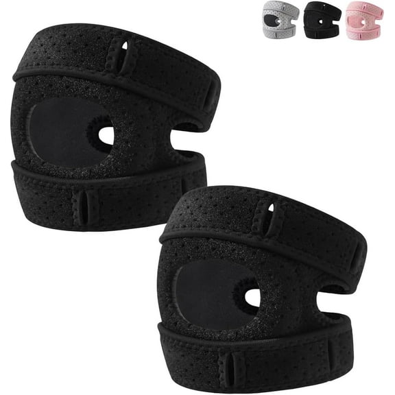 2Pcs outdoorPatella Protector Patella Knee Brace Adjustable Soft Patella Protect Band Damping Comfortable Sports Knee Brace