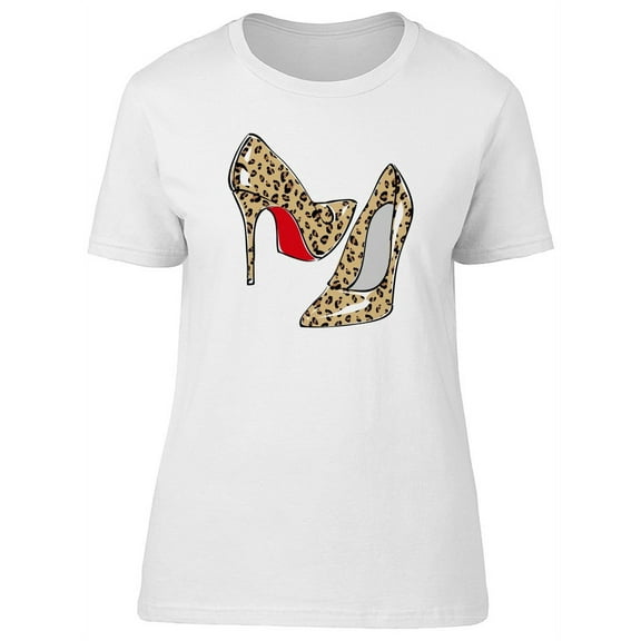Leopard High Heels T-Shirt Women -Image by Shutterstock, Female Small