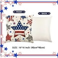 thumbnail image 4 of 4 Pack Independence Day Pillow Covers 16 x 16 Inch 4th of July American Flag Throw Pillow Case Memorial Day Patriotic Star America Freedom Decor Cushion Case for Home Couch Sofa Bed, 4 of 6