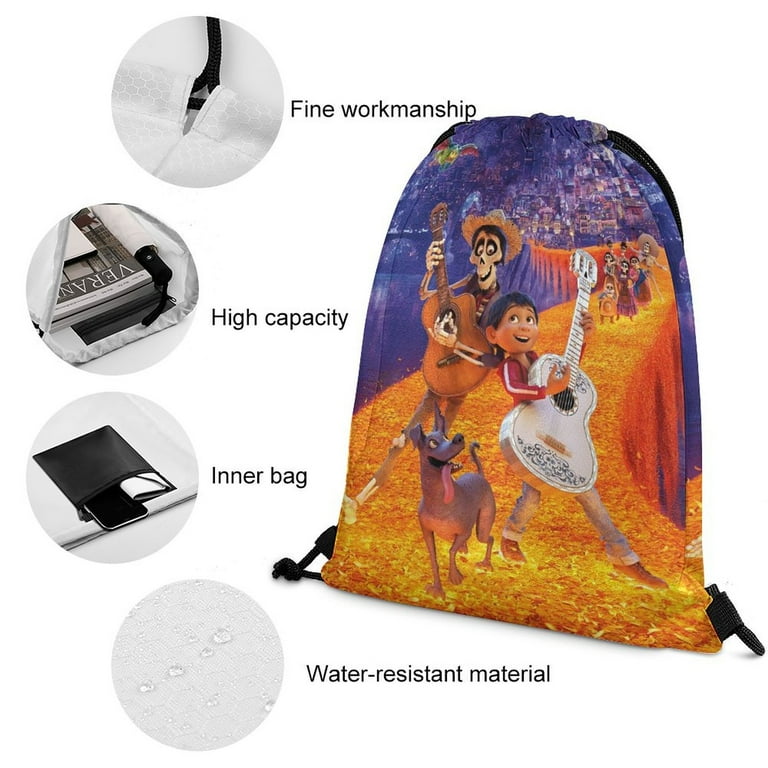 Coco Drawstring Backpack Sports Gym Bag Water Resistant