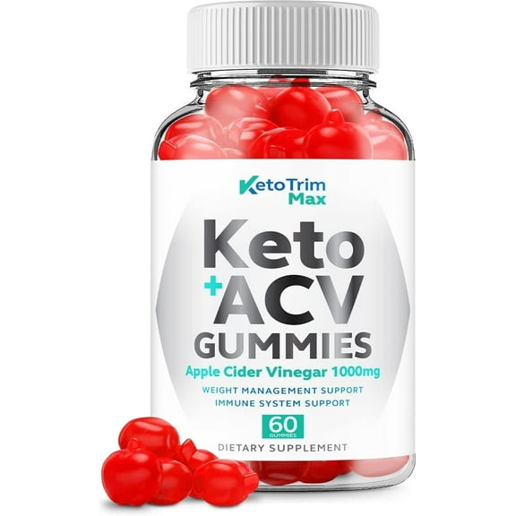 Keto Trim Max ACV Gummies Keto Trim ACV   Keto Advanced Keto Formula Plus Apple Cider Vinegar Keto Gummies Dietary Supplement B12 Beet Root Juice Men Women 60 Gummies
