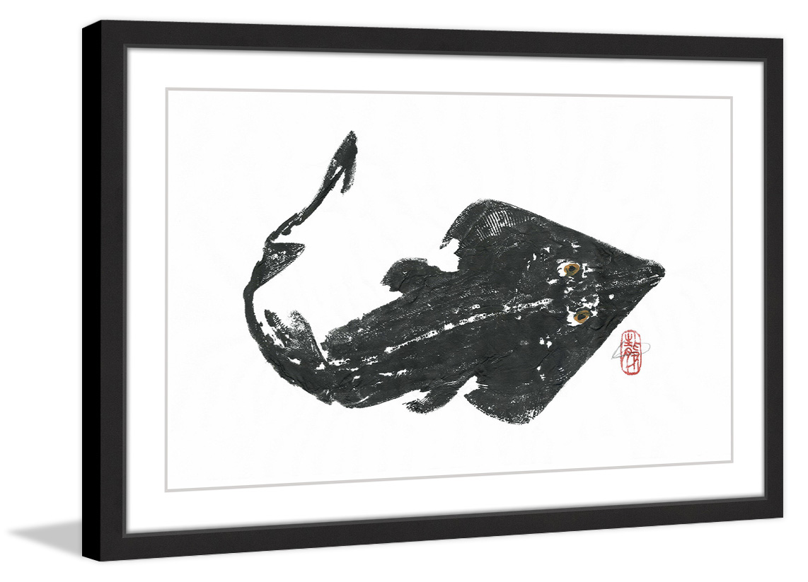 "Violin Fish" Framed Painting Print
