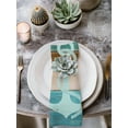 thumbnail image 2 of Blue Teal Anchor Cloth Napkins Set of 6 Reusable Dinner Napkins, Retro Brown Nautical Coastal Cocktail Napkin Washable Table Napkins for Wedding/Holiday Party/Baby Shower 20"x20", 2 of 7