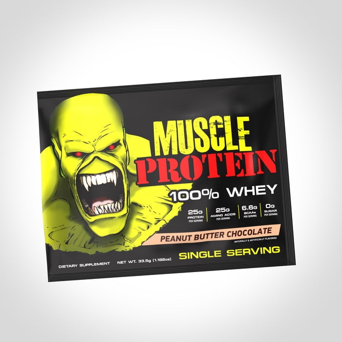 Goliath Labs Single Serving Protein Packs [1.182oz/Pack] Whey Protein Powder in 5 Flavors for Lean Muscle Gain & Workout | 25g Protein, Amino Acids, 6.6g BCAAs/Serving | Diet & Sports Nutrition