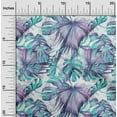 thumbnail image 2 of oneOone Cotton Silk Turquoise Green Fabric Leaves Dress Material Fabric Print Fabric By The Yard 42 Inch Wide, 2 of 6